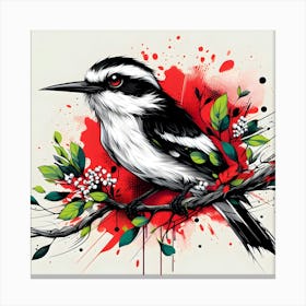 Bird On A Branch 1 Canvas Print