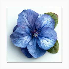 Blue Hydrangea Flower Canvas Print