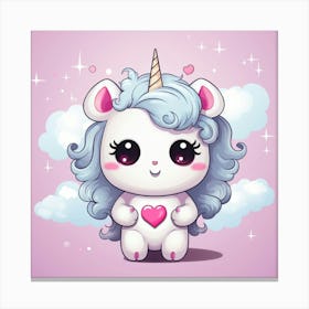 Cute Unicorn 831 Canvas Print