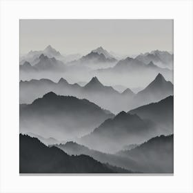 Mountains In The Mist 1 Canvas Print