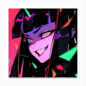 Anime Girl With Black Hair 4 Canvas Print