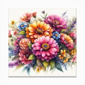 Bouquet Of Flowers Canvas Print