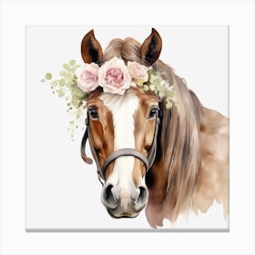 Floral Horses 1 Canvas Print