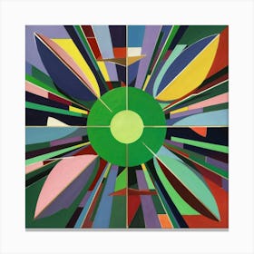 Painting With Green Center Wassily Kandinsky Squa Esrgan 10 Canvas Print