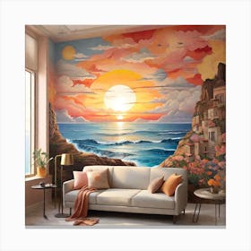 Sunset Wall Mural Canvas Print