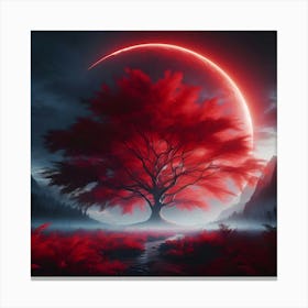 Red Tree 2 Canvas Print