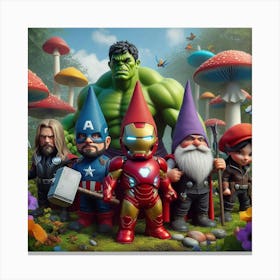 Avengers Gnomes 1 Canvas Print