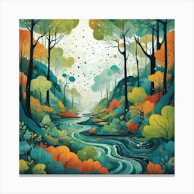 Forest In Autumn Canvas Print