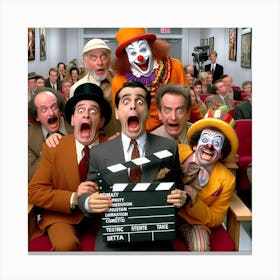 Group Of Clowns Canvas Print