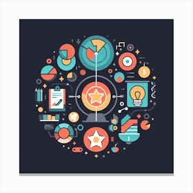 Flat Design Icons Canvas Print