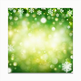 Decorative Spot Green Illumination Holiday Bright Snowflake Highlight Festive High Coloured (4) 2 Canvas Print