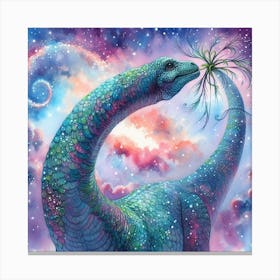 Dinosaurs In Space 3 Canvas Print
