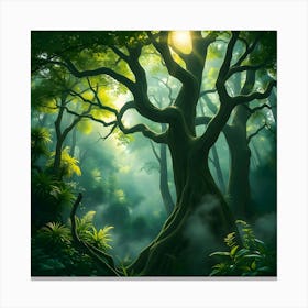 Forest In The Sun Canvas Print