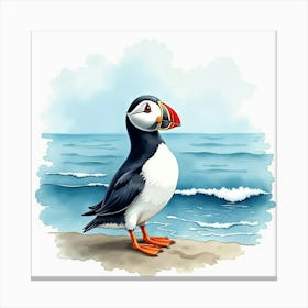 Puffin Canvas Print