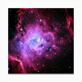 A Galaxy Of Hues Blending Forming A Celestial Pink Nebula Radiant In Cosmic Space Captured As If (2) Canvas Print