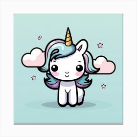 Cute Unicorn 733 Canvas Print