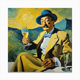 Man With A Glass Of Wine Canvas Print