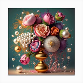 Pearls In A Vase Canvas Print