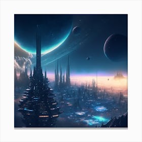 Space City Canvas Print