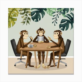 Monkey Business Boardroom Print Art And Wall Canvas Print