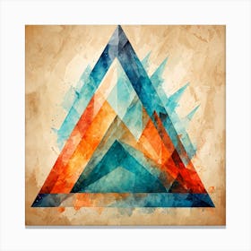 Triangle Abstract Painting Canvas Print