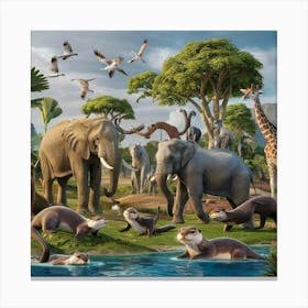 A Stunning 3d Render Of A Futuristic Wildlife Sanc 7d4ah0iytiobrmwprcuvqg X1idhxhusu260eu0myfcva Canvas Print