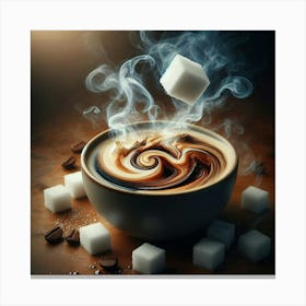 Coffee With Sugar Cubes Canvas Print