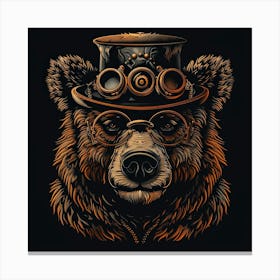 Steampunk Bear 6 Canvas Print