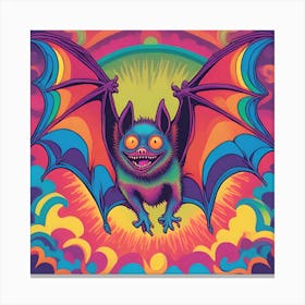 Crazy Bat Canvas Print