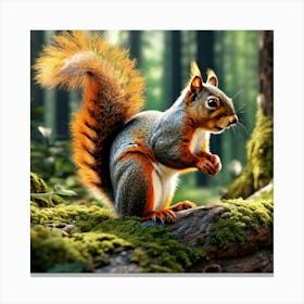 Squirrel In The Forest 394 Canvas Print