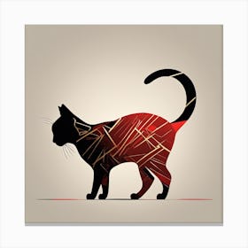 Cat Silhouette Canvas Print