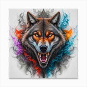 Angrey Wolf Canvas Print