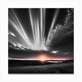 Sunset Over The Prairies Canvas Print