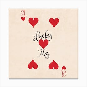 Lucky Me Square Canvas Print