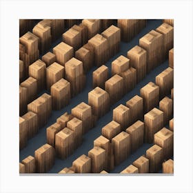 Stacked Wooden Blocks Canvas Print