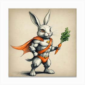 Rabbit Superhero 1 Canvas Print