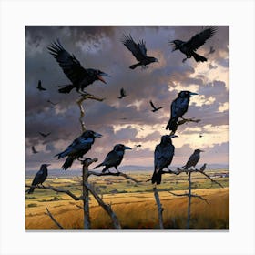 Crows Canvas Print