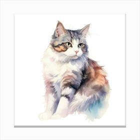 Cymric Cat Portrait 1 Canvas Print