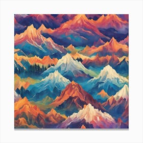 Mountain Ranges Canvas Print