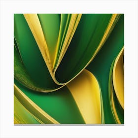 Abstract Green And Yellow Canvas Print