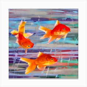 Whimsical Goldfish Abstract Canvas Print