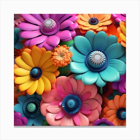 Colorful Flowers 33 Canvas Print