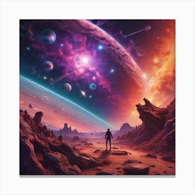 Space Landscape 8 Canvas Print