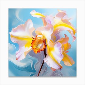 Orchid Flower Painting Canvas Print