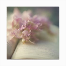 A Close Up Of A Delicate Book Bud Just Beginning To Bloom, With Soft Petals And Hints Of Vibrant Col (3) Canvas Print