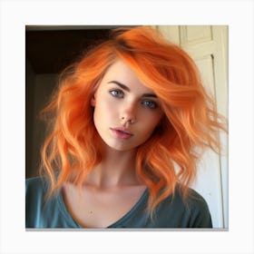 Orange Hair Canvas Print