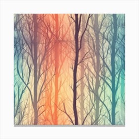 Bare Trees In The Forest 1 Canvas Print