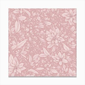 Pink Floral Wallpaper Canvas Print