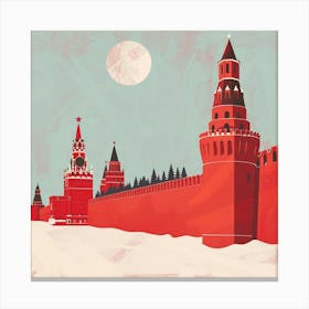 Red Square Kremlin Canvas Print