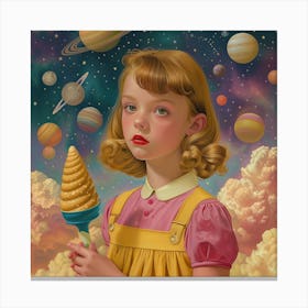 Ice Cream Girl Canvas Print